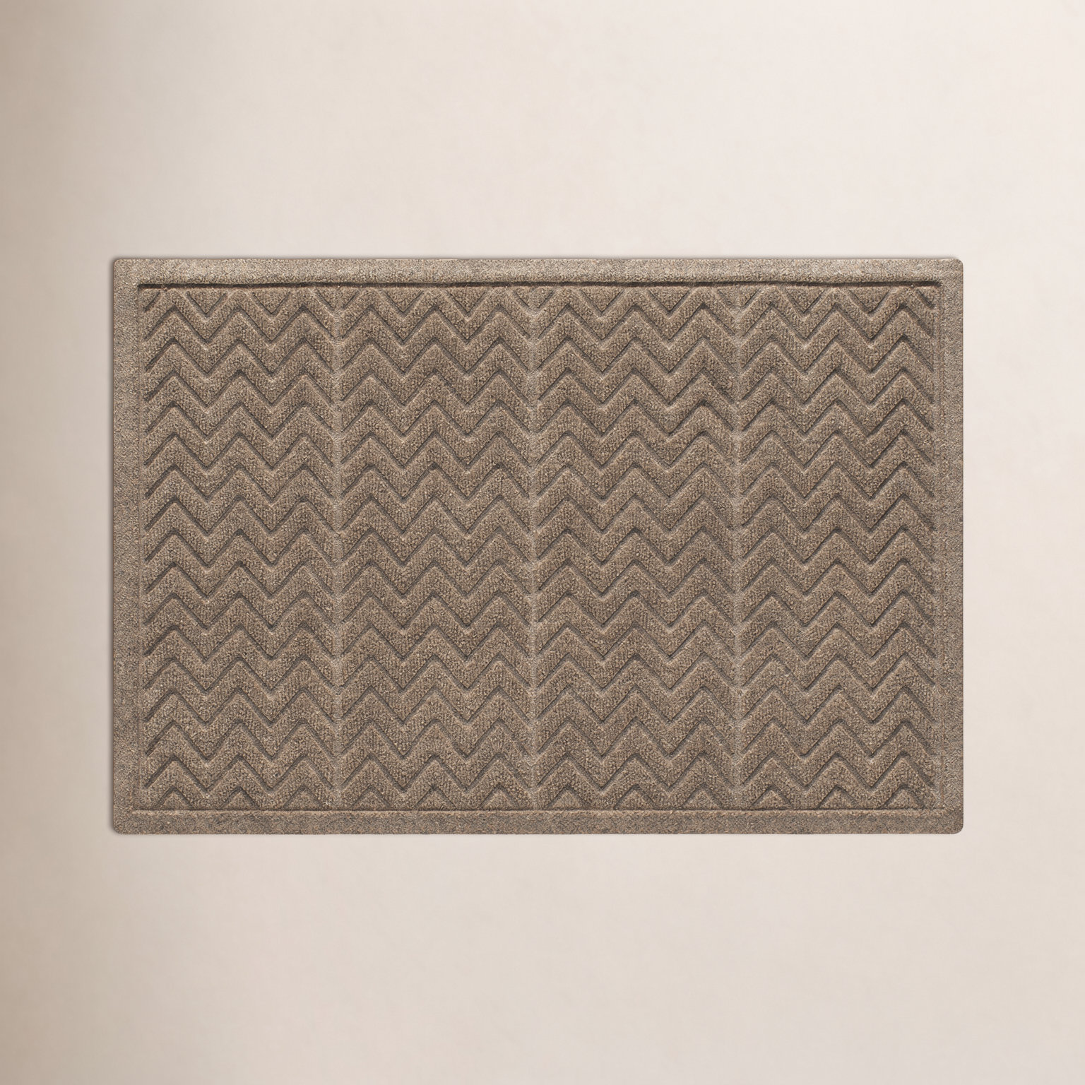WaterHog Chevron Non-Slip Doormat, 24" W x 36" L, Camel