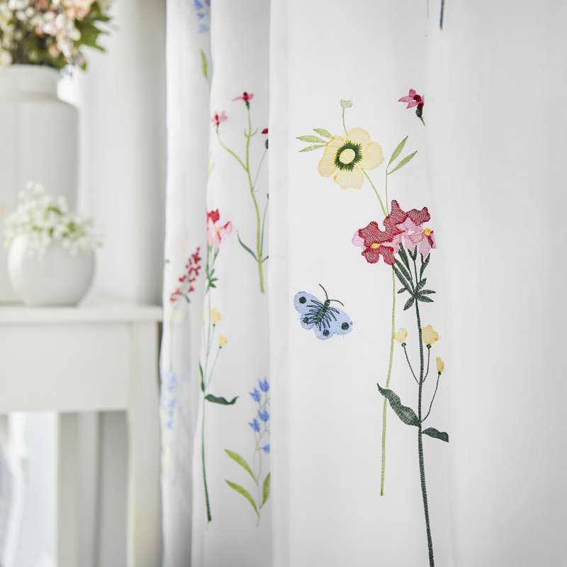 Stamper Semi Sheer Curtain Pair, 147cm W x 183cm L