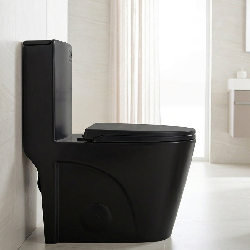Dual-Flush One Piece Toilet, 1.1/1.6 GPF Water-Saving, Floor Mounted, Soft Close Quick-Release Seat