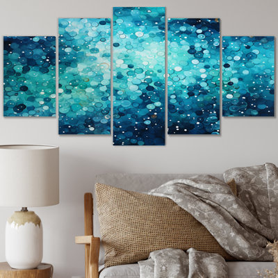 Aqua Lagoon I - 5 Piece Wrapped Canvas Print