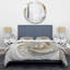 Ensemble de housse de couette en microfibre / polyester Whirling tandis que glamour en or et blanc III-1127524220