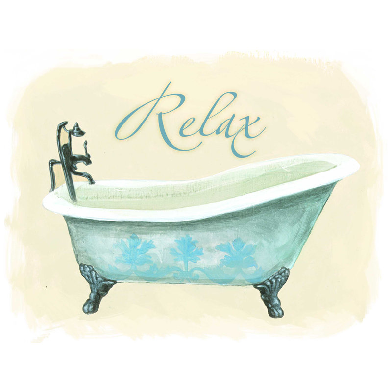 «Little Relax Tub», reproduction sur toile tendue, L 16 po x H 12 po