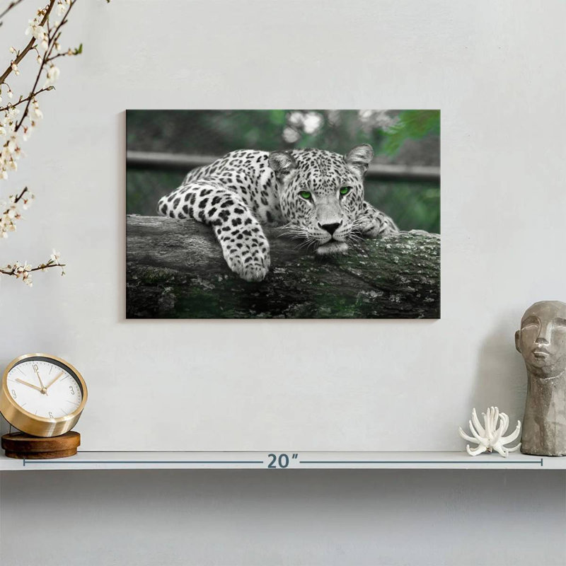 Green Eyed Jaguar, 8" H x 12" W
