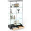 Vitrine moderne en verre, noir et naturel, éclairage à DEL 13 couleurs, conception, assemblage rapide, pour figurines dans des cadres photo de bureau, salon-1115960022