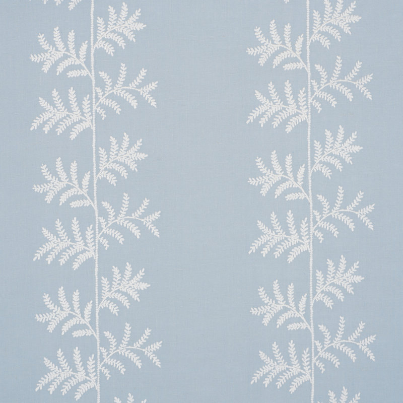 Papier peint brodé Eloise, Bleu