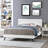 Modway Josie Vinyl Platform Bed with Round Splayed Legs-26066892-26066894