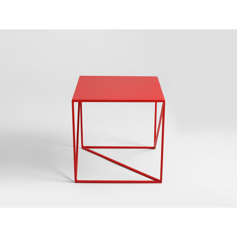 Quiana Frame Coffee Table, H45 x L50 x W50cm, Red