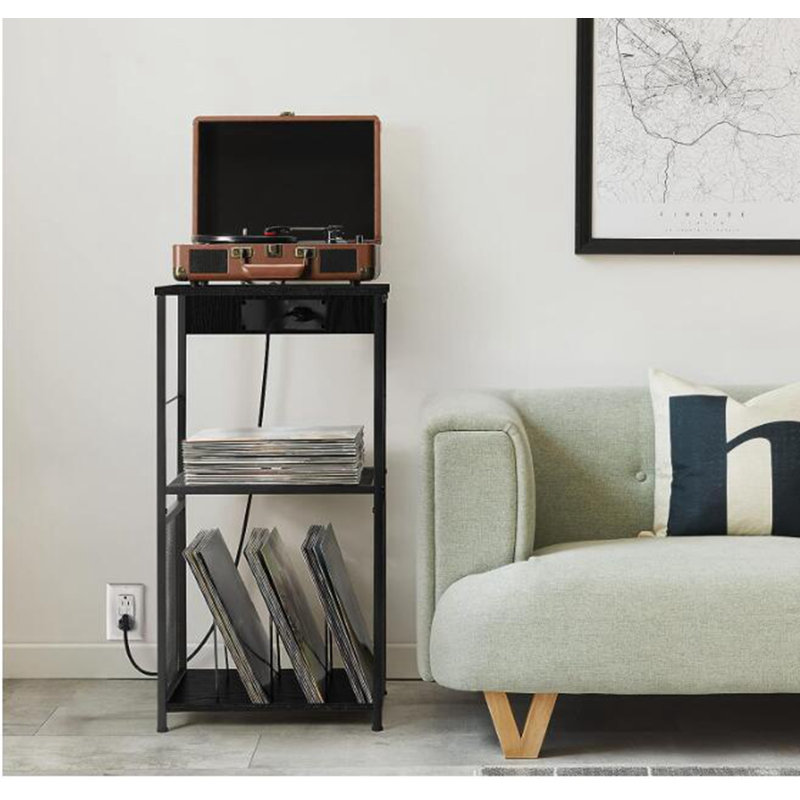31.6'' H Media Shelves, Black