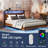 Bed Frame With Led Lights, Industrial Platform Bed With Charging Station-669411010