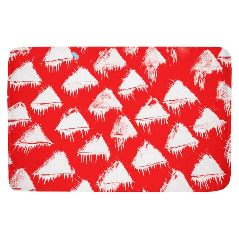 Tapis pour salle de bain à motif triangulaire, 16 x 24