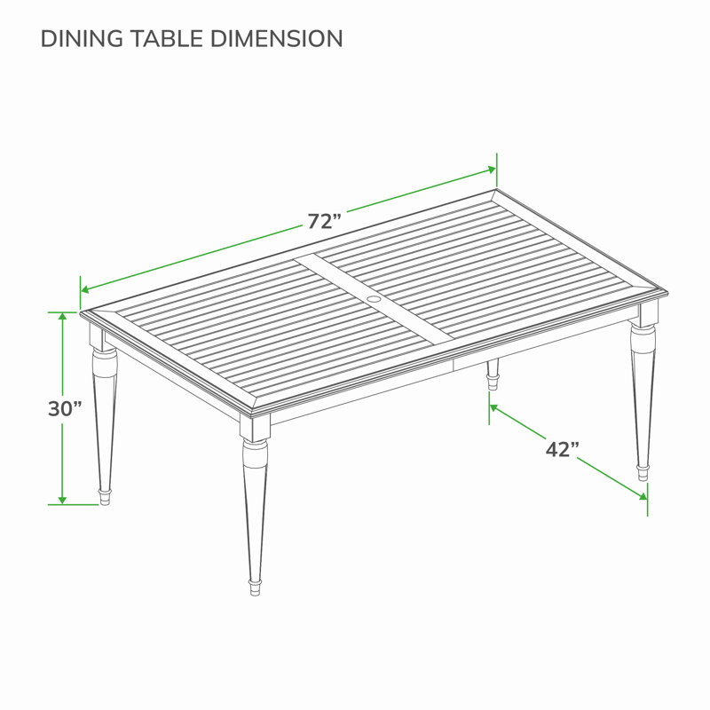 Morrison Teak Outdoor Dining Set, 6