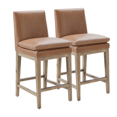 Bethea Genuine Leather Counter Stools