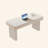 White rectangular Sintered Stone Desk,2-drawer-1320288304