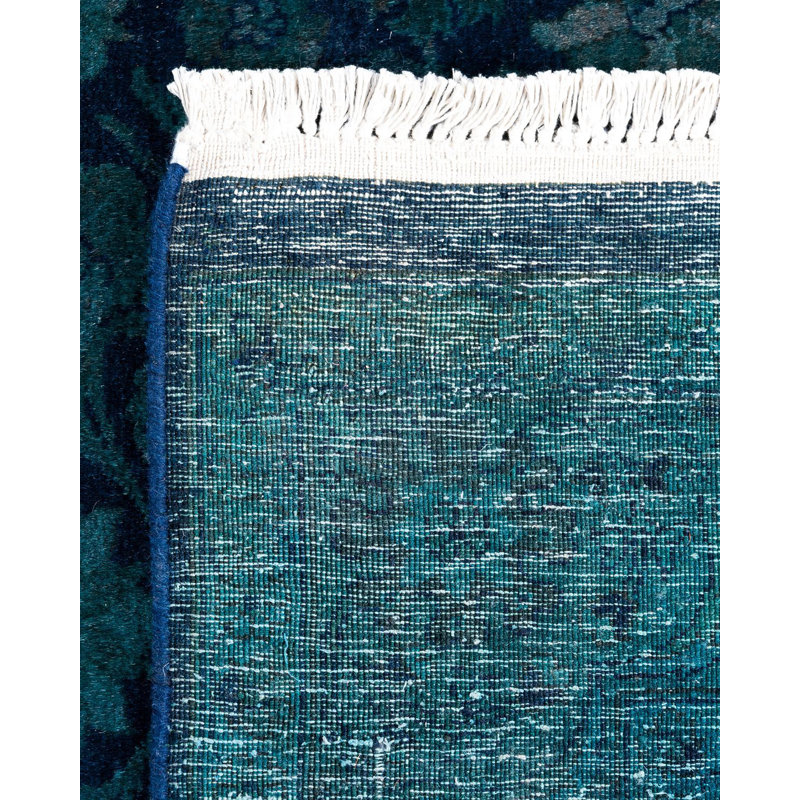 Courey One-of-a-Kind Rectangle 3' 2" X 5' 2" New Age Wool Area Rug Purple