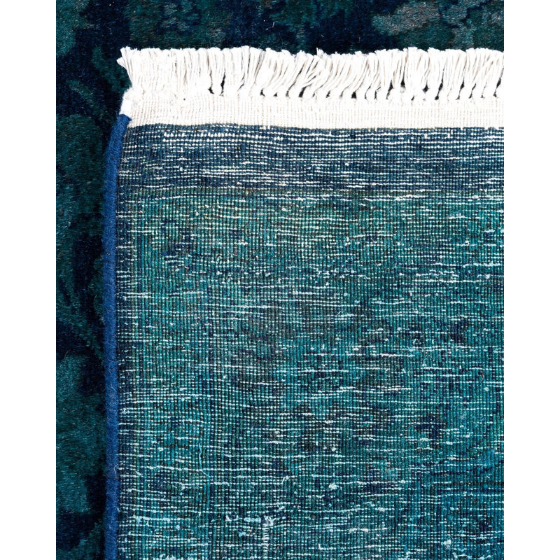 Tapis bleu nouvel âge 3 pi 2 po x 5 pi 2 po Courey
