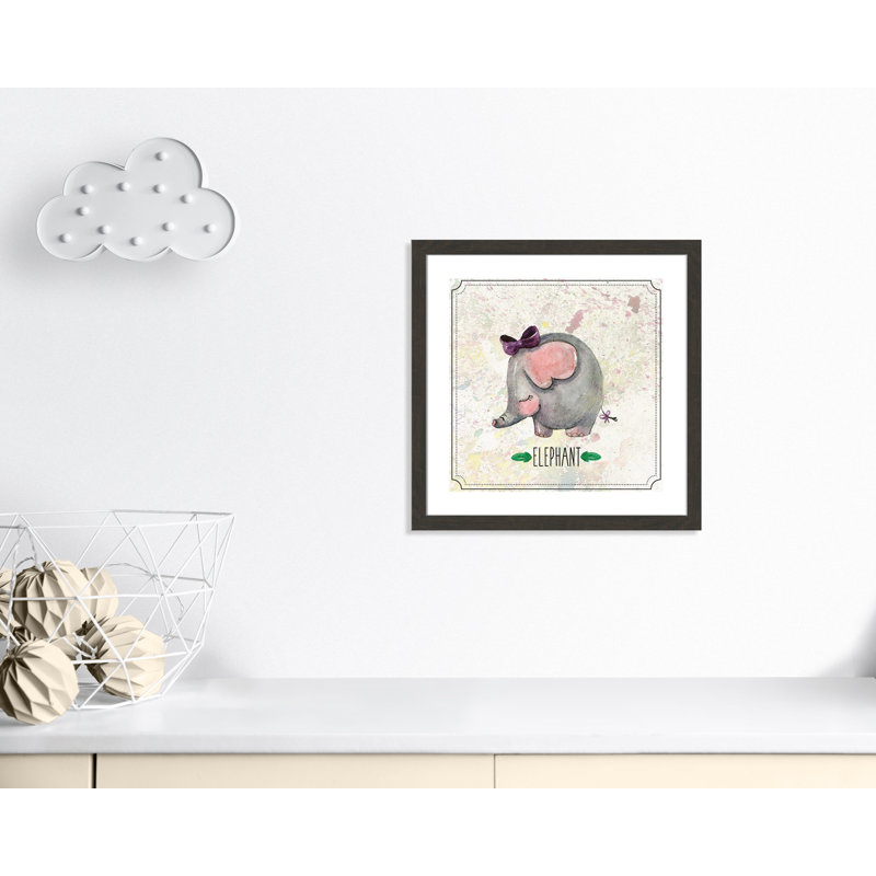 Jungle Day 3' Wall Decal, Black Woodgrain Flat Framed, 22.5" H x 22.5" W x 0.6" D