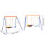 Balançoire pour cour arrière Support en métal 1 siège de ceinture de soucoupe Structure solide Conception stable Fabrication de qualité Sun-Pe cordes Facile à assembler