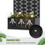 Boîte à fleurs en métal avec treillis et roues H 59 "x H 30" Vito-169337480
