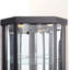 Vitrine de coin lumineuse - Vitrine élégante en verre pour le rangement du salon et du bar - Parfait pour les collections antiques et le vin - Comprend un éclairage intégré - Noir