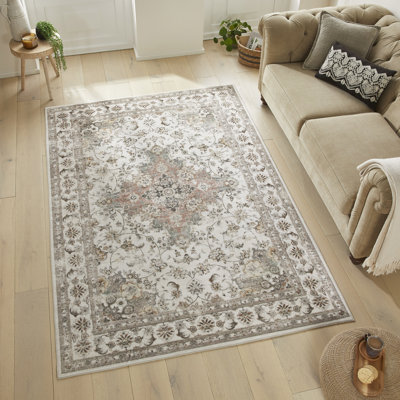 Keira Oriental Machine Printed Area Rug