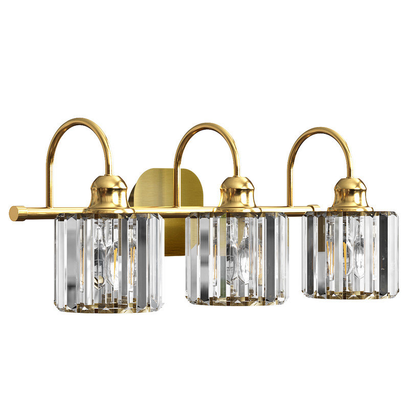 Wilmon Light Metal Dimmable Bathroom Vanity Light, Gold, 4