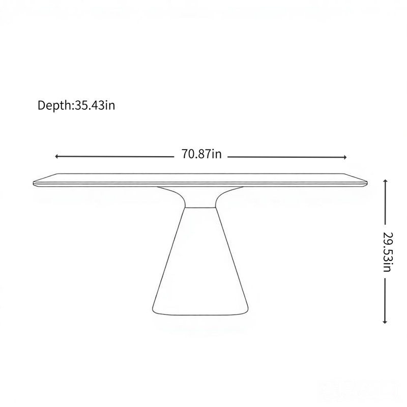 Modern and Simple Black Dining Table