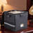 Fireproof Vinyl Record Storage Box 2-Pack, 13" Waterproof Lockable Case with Reflective Strips, Black