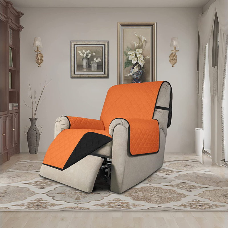 Housse de fauteuil inclinable réversible Easy-Going Chair, Tissu orange / noir, H 3,7 po x l 11,42 po x P 11,34 po