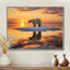 Ours polaire sur l'iceberg, coucher de soleil rose - ours, art mural-908459845-908459900