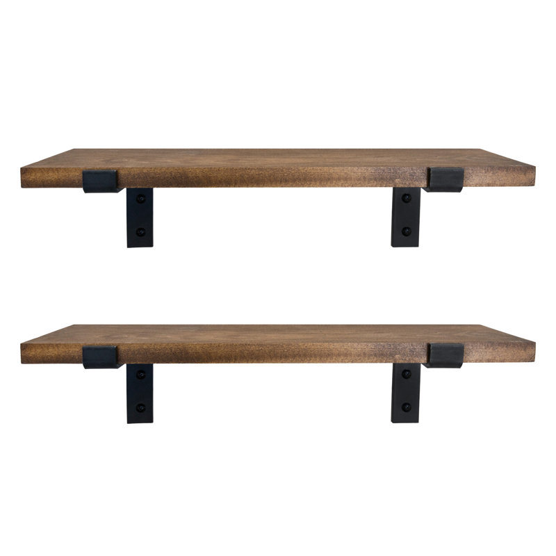 Emerald Lee 2 Piece Poplar Bracket Shelf