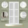 Double 3-lite Glass Door Solid Manufactured Wood Bi-fold Door With Installation Hardware Kit