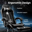 Fauteuil de jeu et de course inclinable, ergonomique et réglable en cuir synthétique avec repose-pieds N-Gen-1821063158