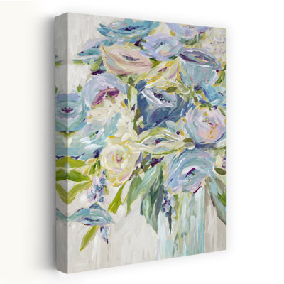 Opale florale et botanique florale, nature, peinture abstraite, art impressionniste contemporain