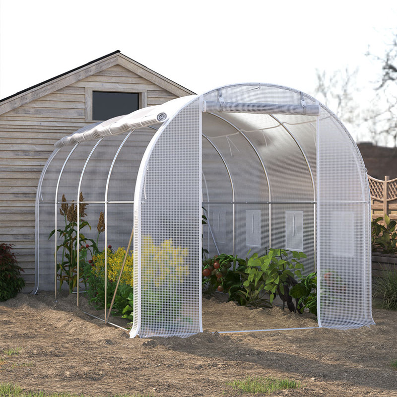 Ausie Hobby Greenhouse, White, 13' W x 9' D