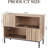 Wave Pattern Oak Buffet Cabinet with Metal Legs – Semi-Open Sideboard for Living Room, Dining Room, Entryway Storage