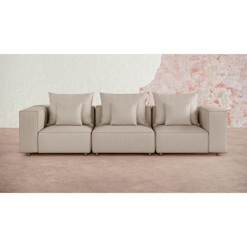 3 Piece Brixton Sofa, Hemp