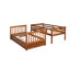 Lit superposé Twintwin avec deux tiroirs de rangement en noyer - Échelles additionnelles fonctionnelles et pratiques