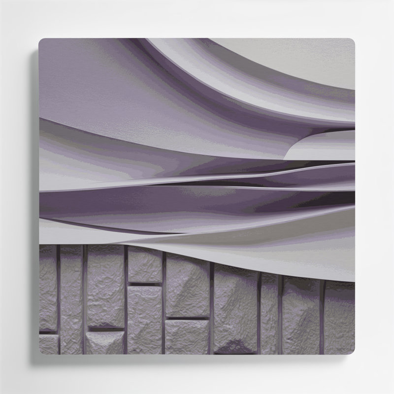 Minimalisme 43, art mural en métal rose, H 8 po x l 8 po