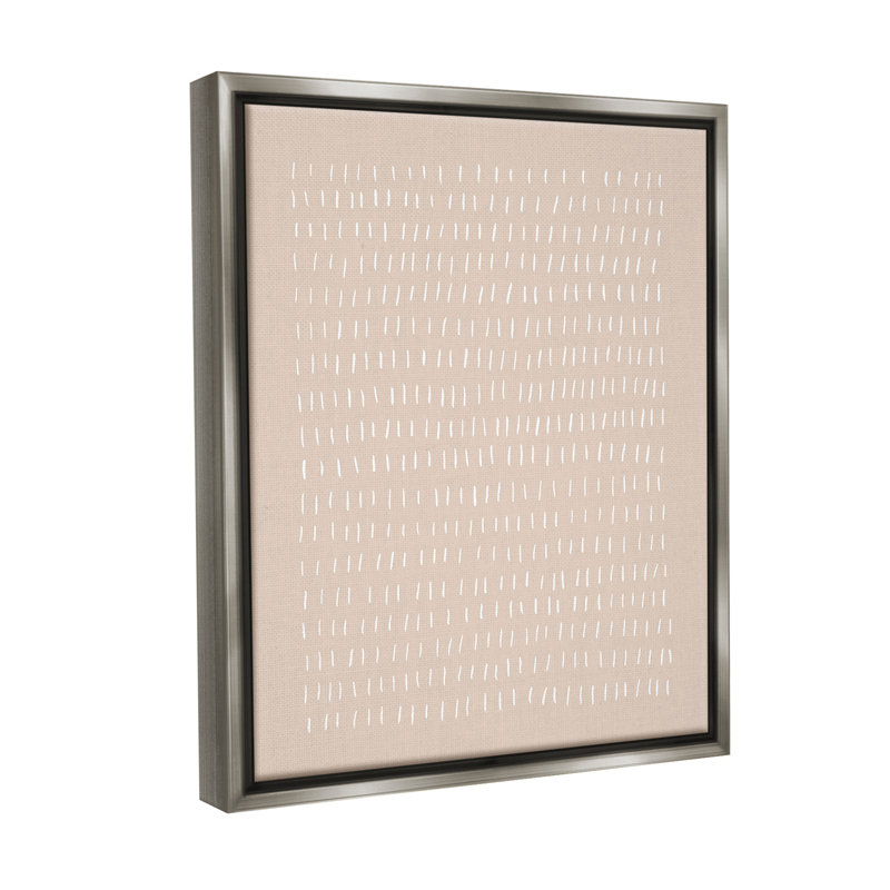 «Beige Dash Pattern» par Victoria Borges sur, H 31 po x l 25 po, Cadre flottant gris lustré