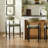 Modern Chenille Bar Stool With Backrest And Gold-Accented Frame-1780583449
