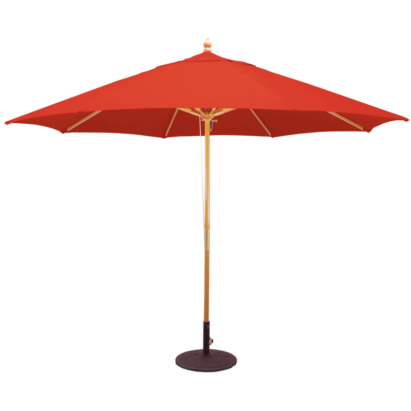 Parasol de marché 11 pi Nadasha, Toile Sunbrella® rouge Jockey