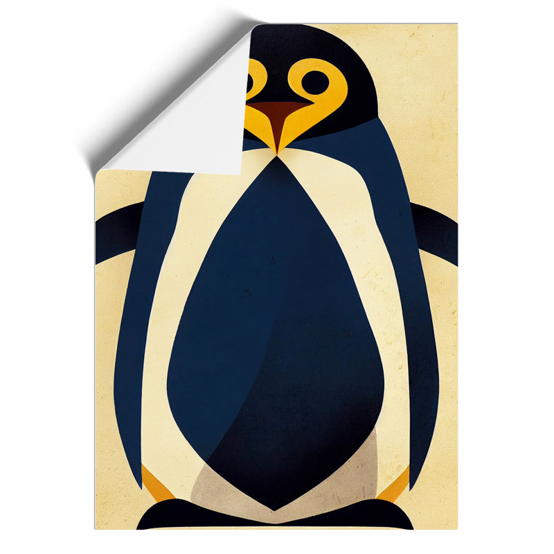 Penguin Abstract Art No.3 - Wall Art, 29.7cm H x 21cm W, Paper, No Matte
