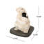 Rabbit-Shaped Umbrella Base - Concrete With Resin, Matte White, Strong Build, Accommodates Multiple Pole Diameters, No Assembly Heavy-Duty Rabbit Fits 1.50", 1.75", 2.00" Diameter Poles, Required