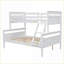 Structure de lit simple au-dessus d'un lit superposé double avec bois de pin et amp; Panneau de fibres à densité moyenne - aucun sommier nécessaire, blanc pour la chambre à coucher