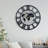 Damauri Round Metal Wall Clock, Black Embedded World Map, 24" Silent Roman Numeral Decorative Clock, Home Office Decor