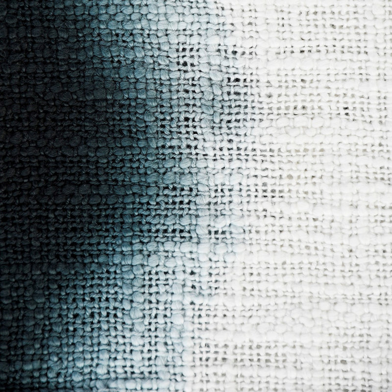 Jeté 100% coton tissé à la main Modern Coastal Ombre, Noir