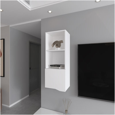 Armoire murale Hopewell, salon, blanc