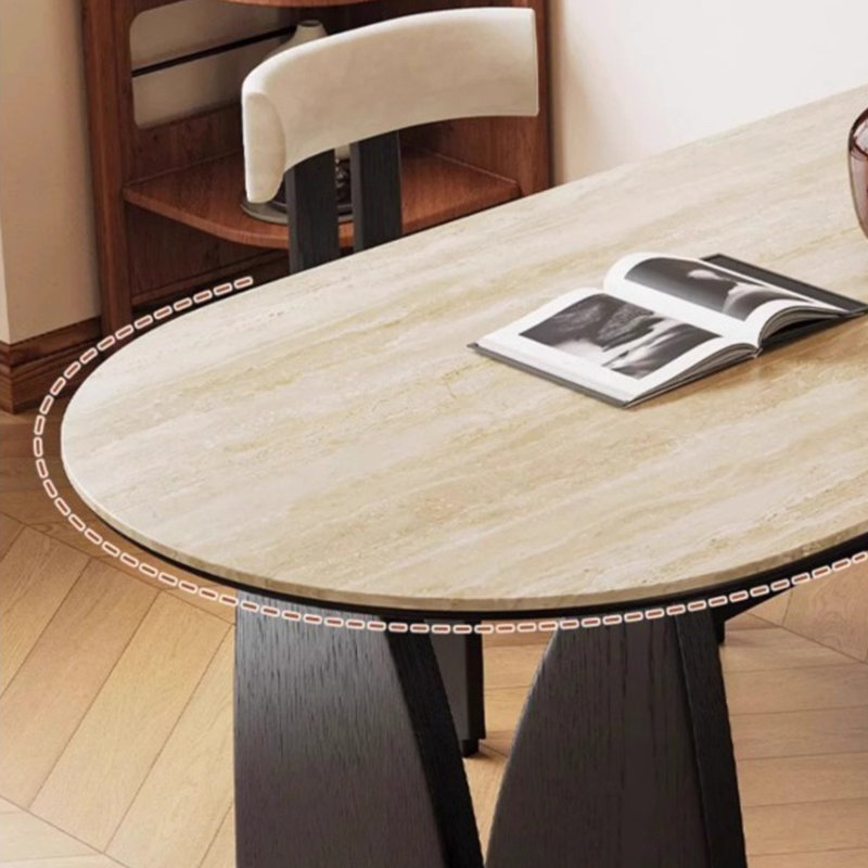 Table de salle à manger de style français rétro, H 29,53 po x L 70,87 po x l 31,5 po