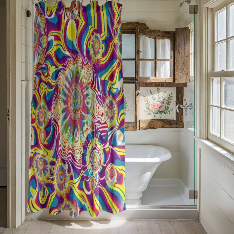Réfractographe Elements - Rideau de douche Premium, H 74 po x l 71 po