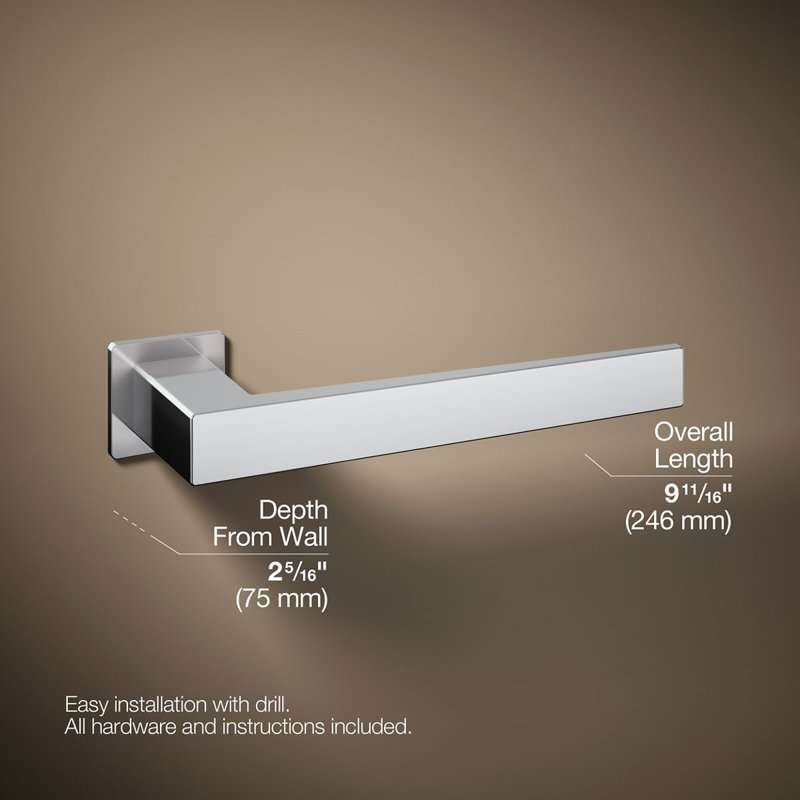 Towel Arm, Polished Chrome